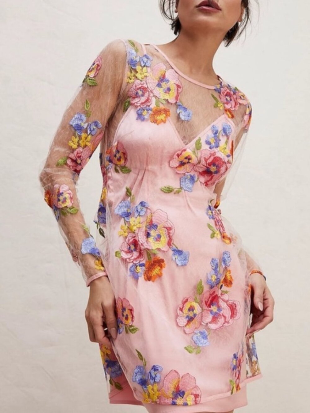 For Love And Lemons Percy Sheer Floral Dress
